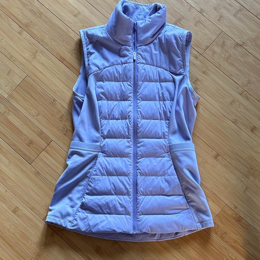 Women's Sleeveless Puffer Vest - Light Purple